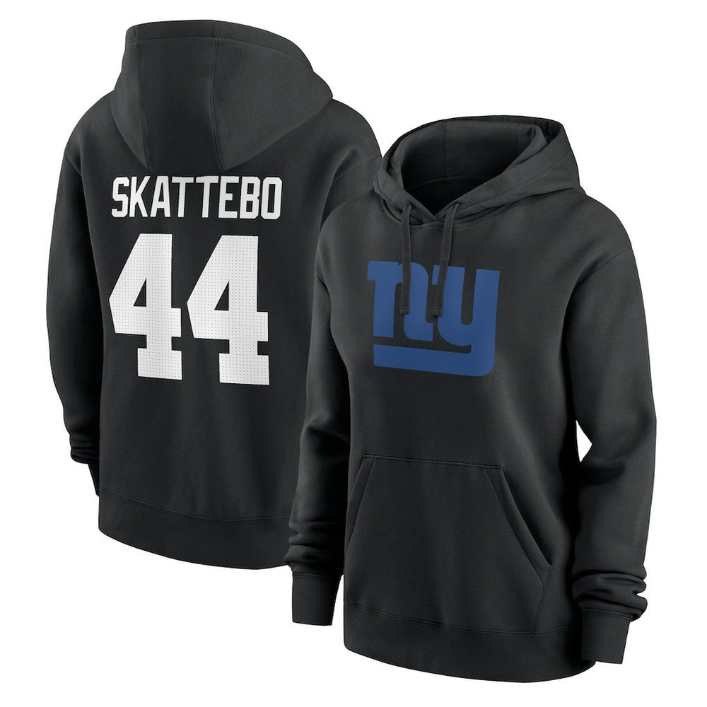 Cam Skattebo  Women's Player Name & Number Fleece Hoodie - New York Giants Hoodies