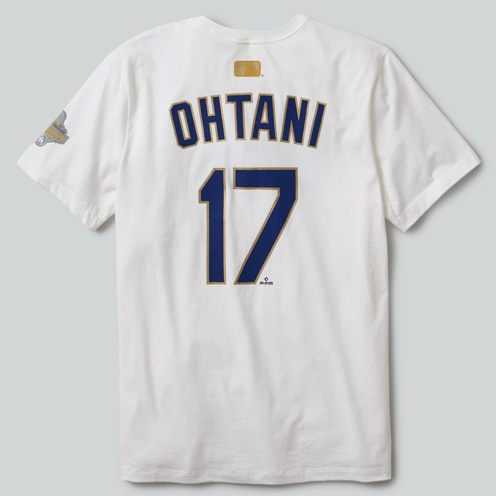 White Shohei Ohtani Los Angeles Dodgers Nike 2026 Gold Collection Name & Number T-Shirt