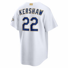 White Clayton Kershaw Los Angeles Dodgers Nike 2026 Gold Collection Stadium Jersey