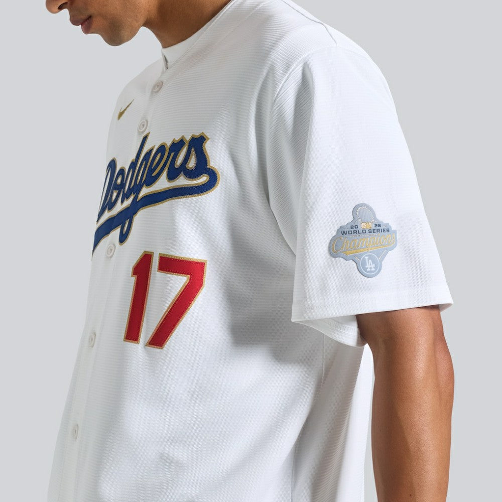 White Shohei Ohtani Los Angeles Dodgers Nike 2026 Gold Collection Stadium Jersey