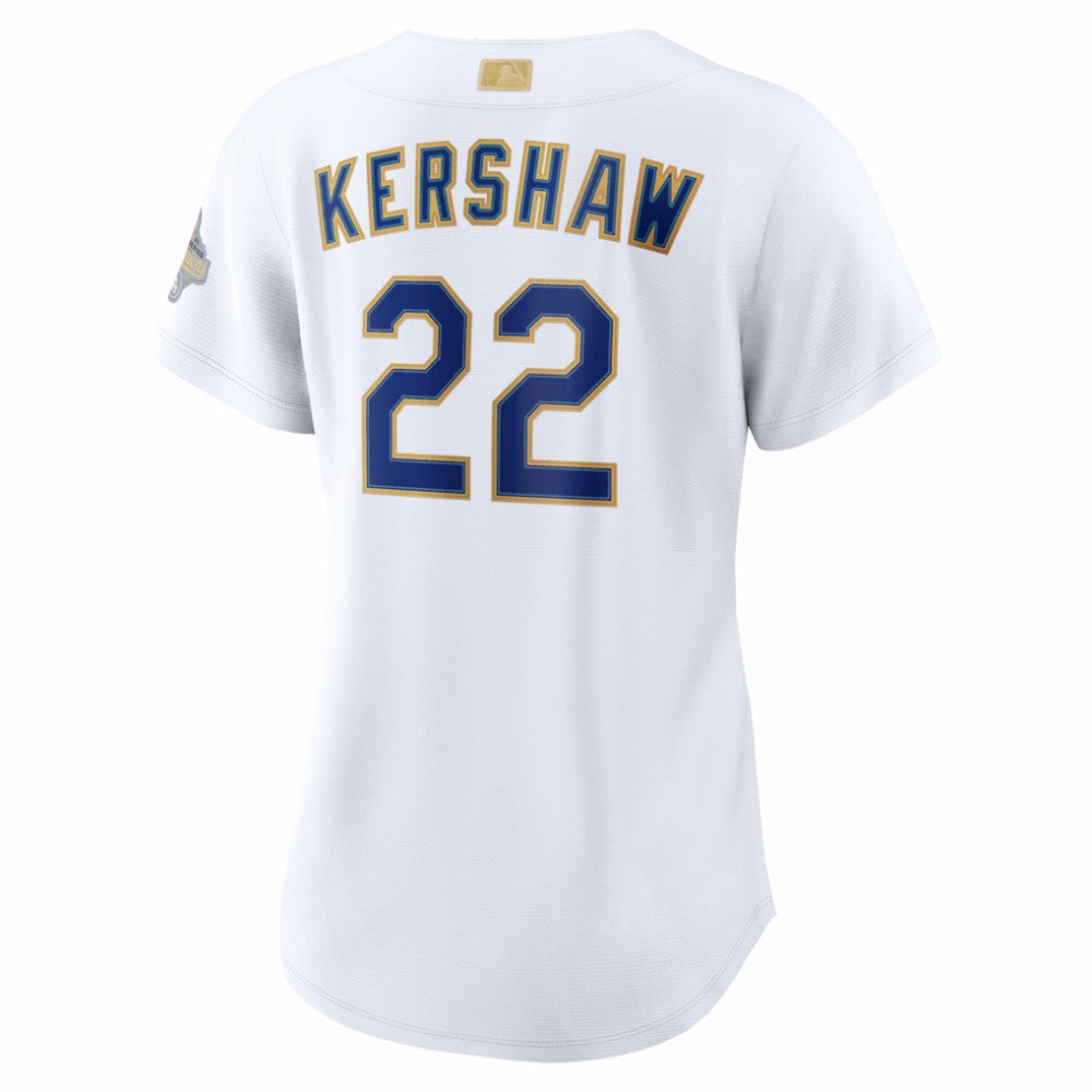 White Clayton Kershaw Los Angeles Dodgers Nike Women's 2026 Gold Collection Stadium Jersey