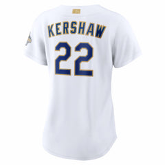 White Clayton Kershaw Los Angeles Dodgers Nike Women's 2026 Gold Collection Stadium Jersey