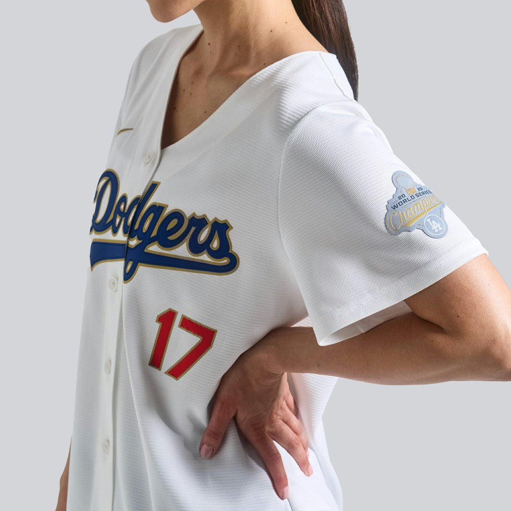 White Shohei Ohtani Los Angeles Dodgers Nike Women's 2026 Gold Collection Stadium Jersey