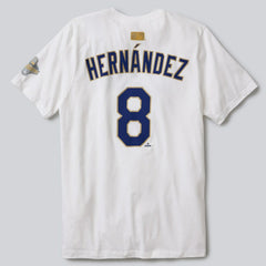 White Enrique Hernández Los Angeles Dodgers Nike 2026 Gold Collection Name & Number T-Shirt