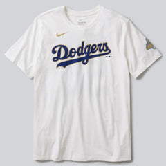 White Yoshinobu Yamamoto Los Angeles Dodgers Nike 2026 Gold Collection Name & Number T-Shirt
