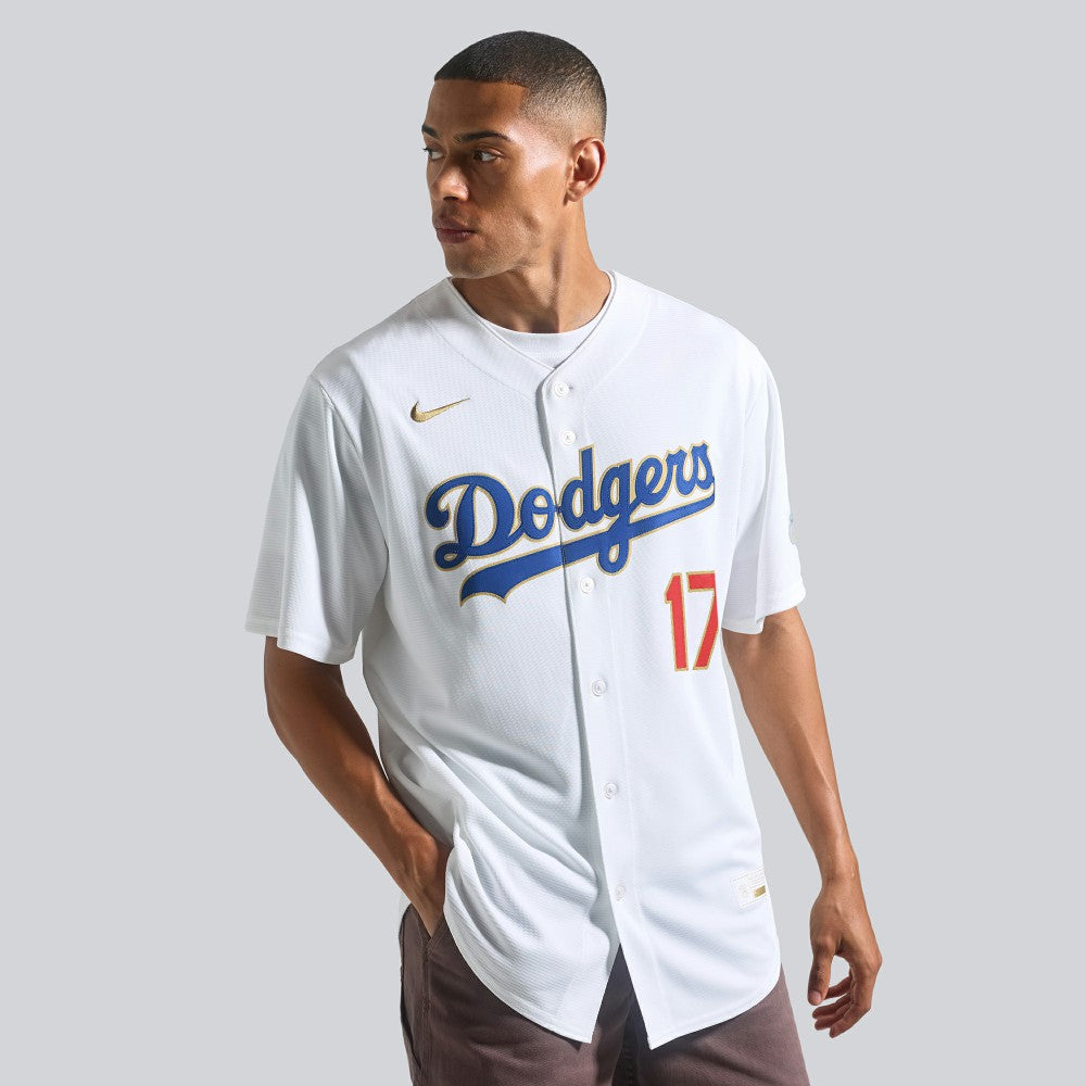 White Shohei Ohtani Los Angeles Dodgers Nike 2026 Gold Collection Kanji Stadium Jersey