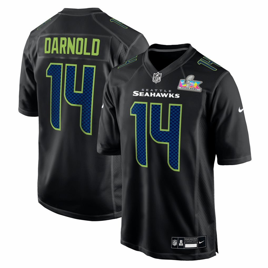 Sam Darnold  Super Bowl LX Patch Carbon Fashion Game Jersey - Seattle Seahawks Jerseys