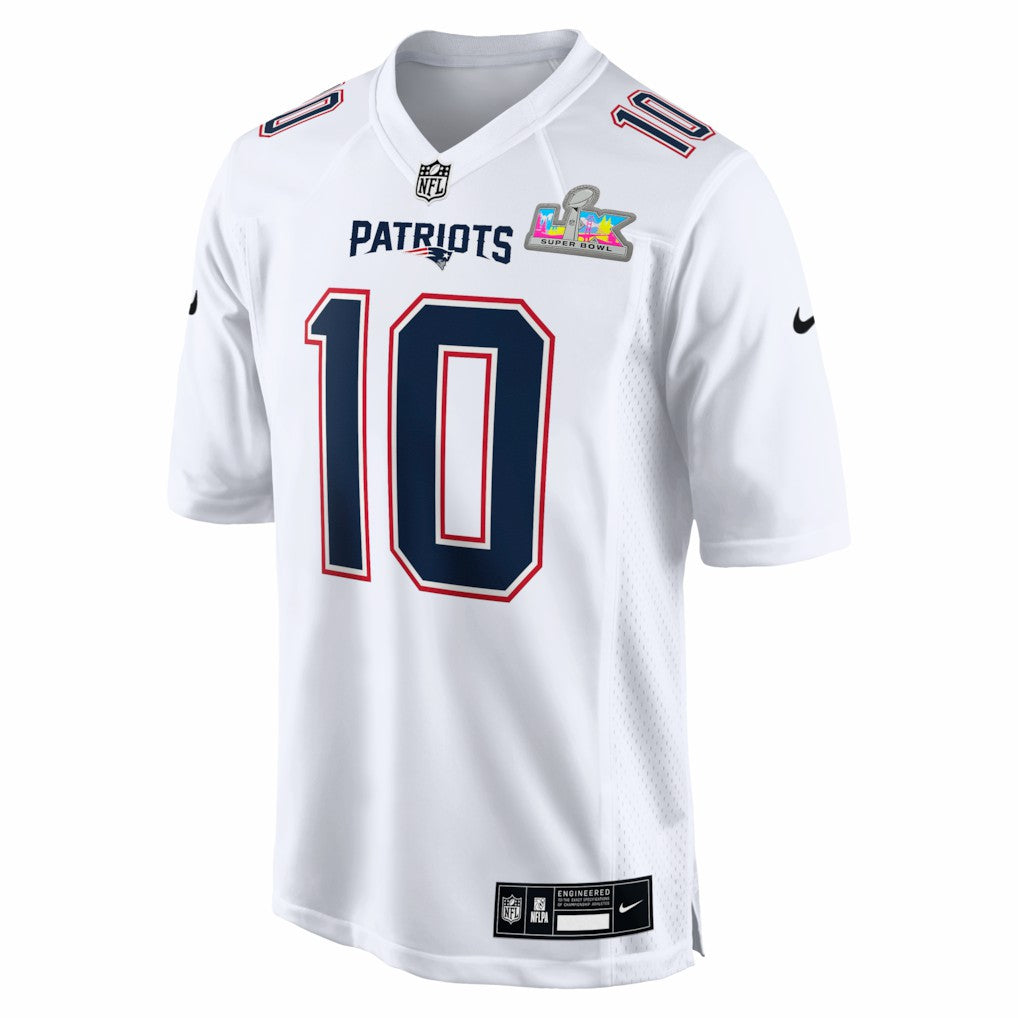 Drake Maye  Super Bowl LX Patch Tundra Fashion Game Jersey - New England Patriots Jerseys