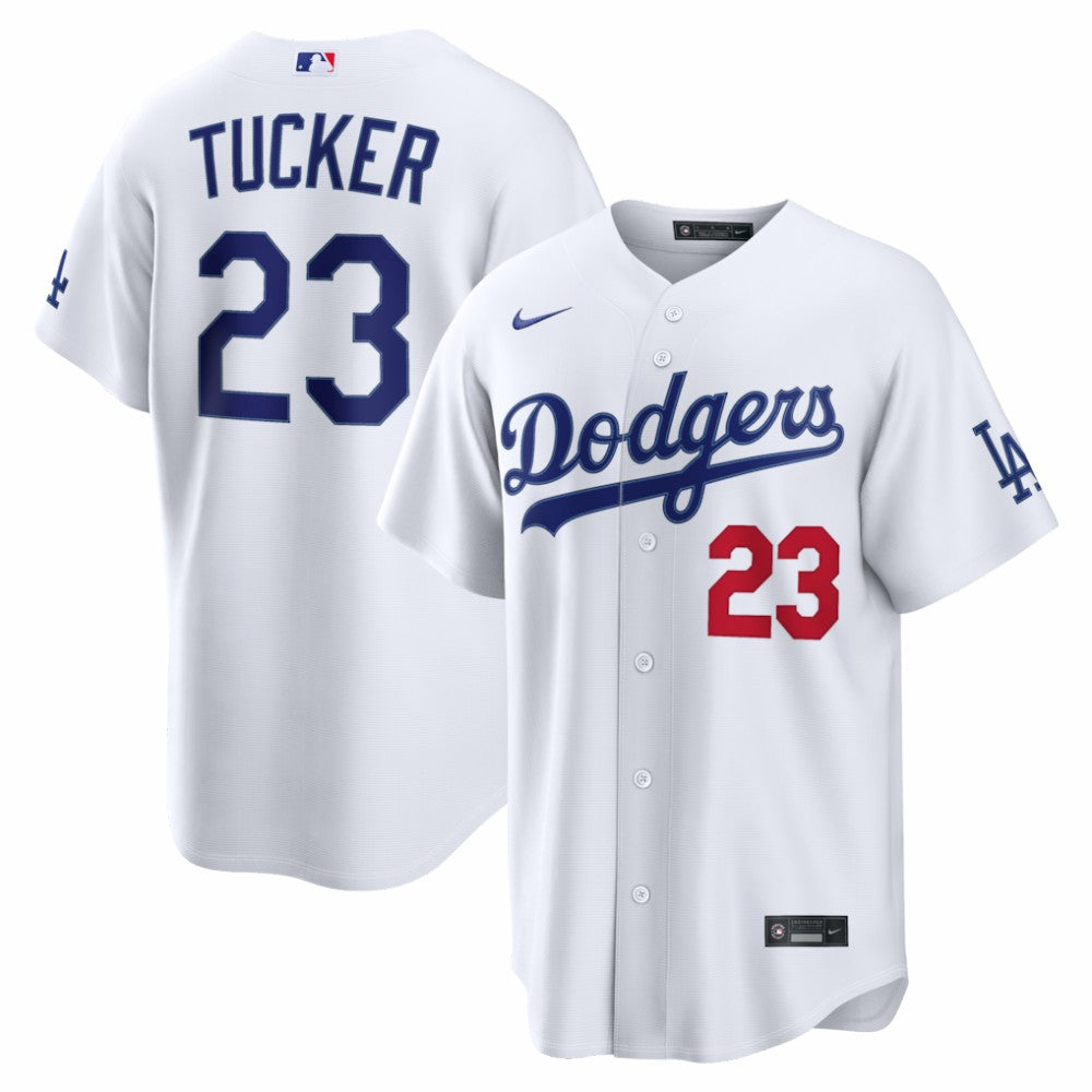 White Kyle Tucker Los Angeles Dodgers Nike Home Stadium Jersey