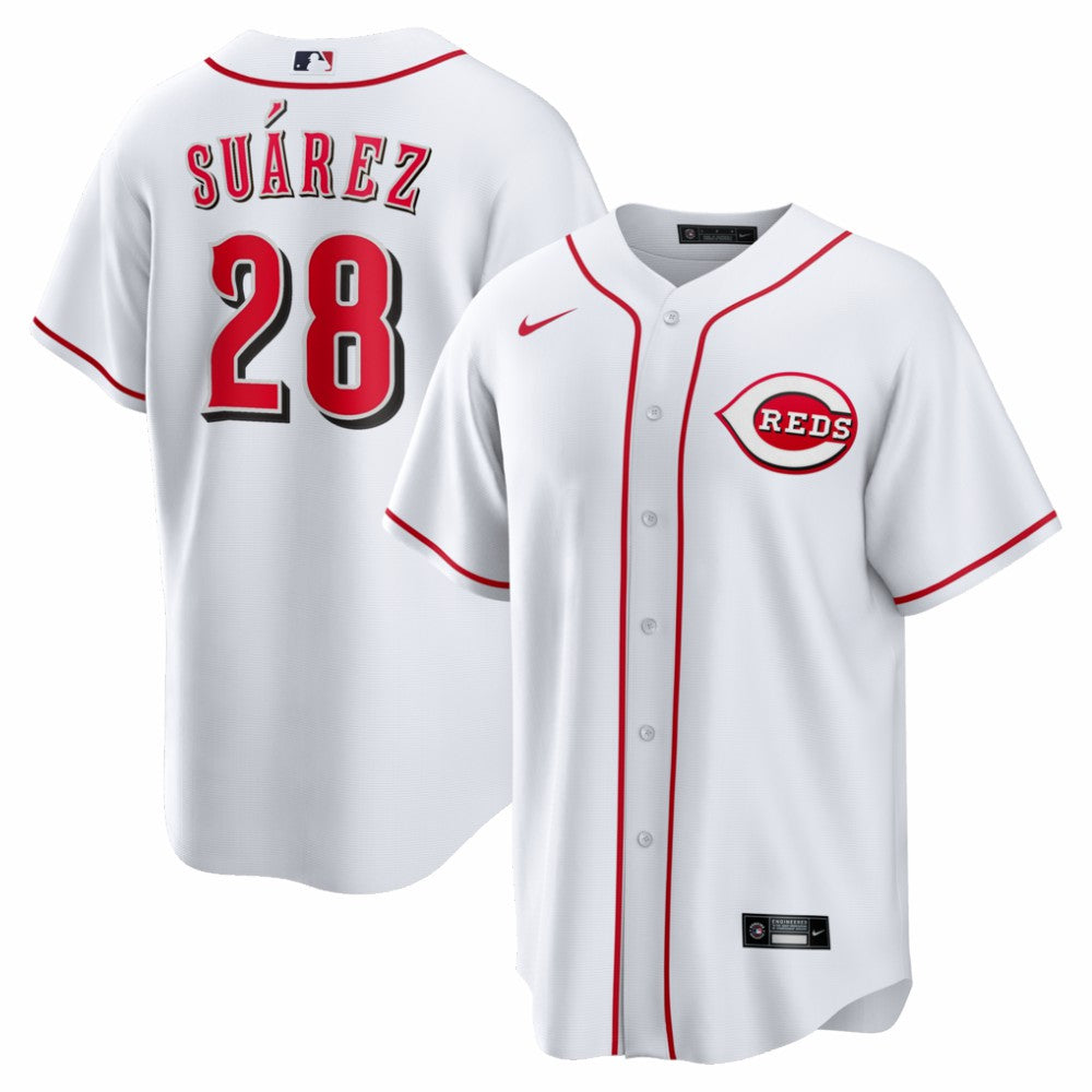 White Eugenio Suárez Cincinnati Reds Nike Home Replica Jersey