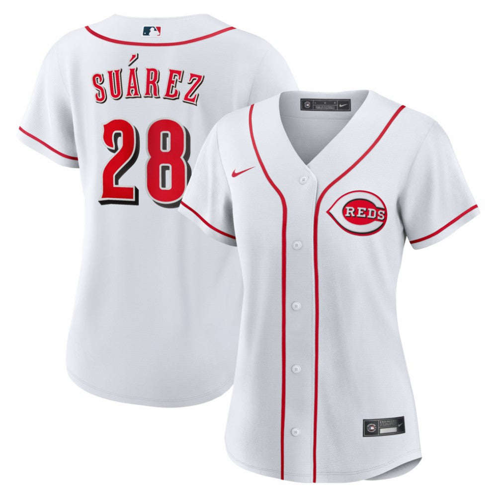 White Eugenio Suárez Cincinnati Reds Nike Women's Home Replica Jersey