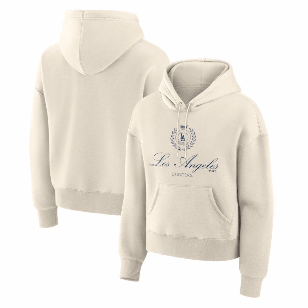 Cream Los Angeles Dodgers Fanatics Women's Legacy Fleece Hoodie