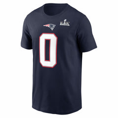 Christian Gonzalez  Super Bowl LX Patch Name & Number T-Shirt - New England Patriots T-shirts