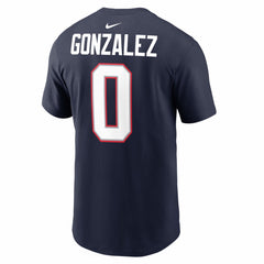 Christian Gonzalez  Super Bowl LX Patch Name & Number T-Shirt - New England Patriots T-shirts