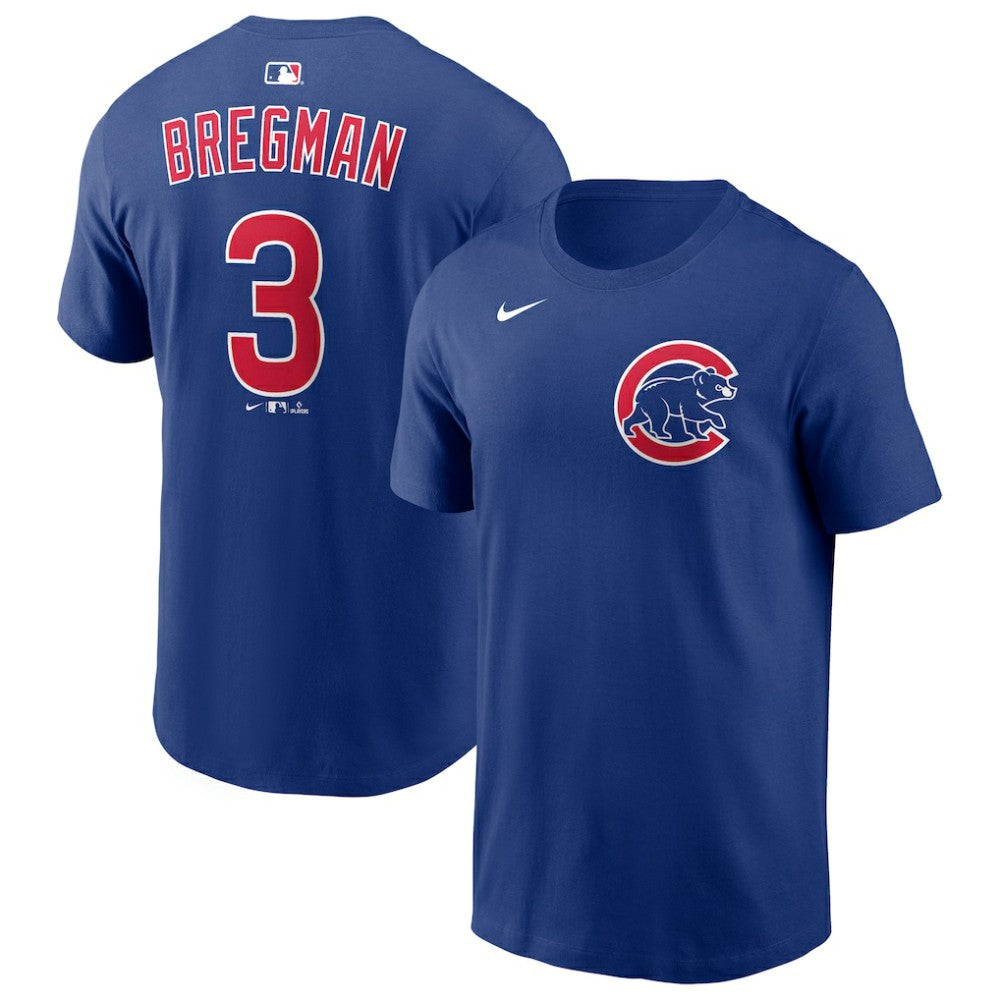 Royal Alex Bregman Chicago Cubs Nike Home Name & Number T-Shirt