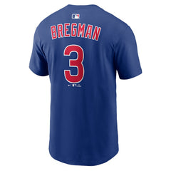 Royal Alex Bregman Chicago Cubs Nike Home Name & Number T-Shirt