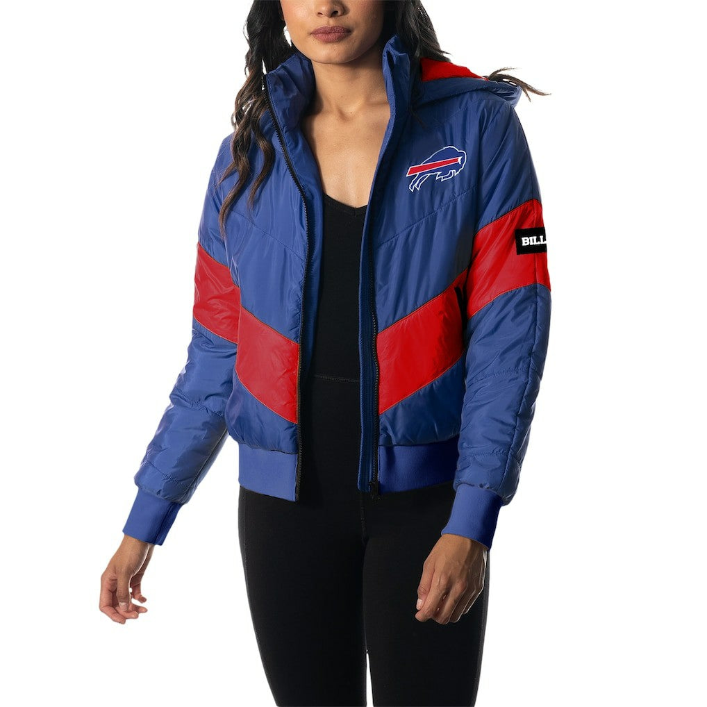 The Wild Collective Women's Puffer Full-Zip Hoodie - Buffalo Bills Hoodies