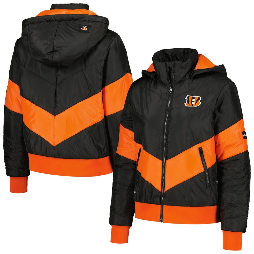 The Wild Collective Women's Puffer Full-Zip Hoodie - Cincinnati Bengals Hoodies