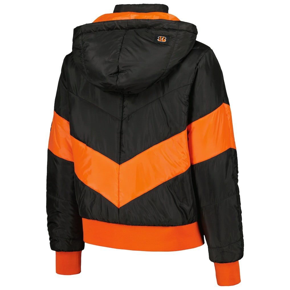 The Wild Collective Women's Puffer Full-Zip Hoodie - Cincinnati Bengals Hoodies