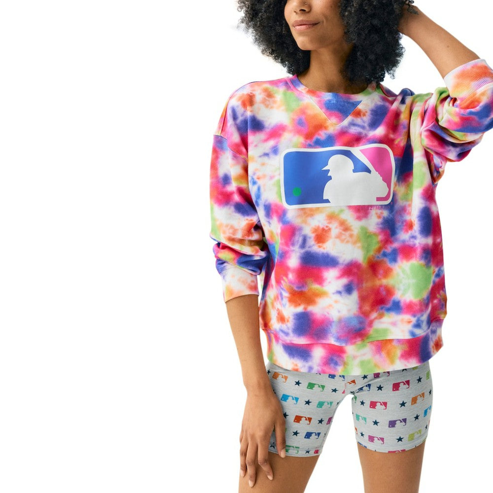 MLB Batterman Terez Neon Tie-Dye Pullover Sweatshirt