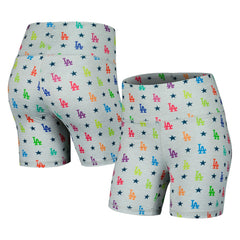 Gray Los Angeles Dodgers Terez Women's TLC Rainbow Shorts