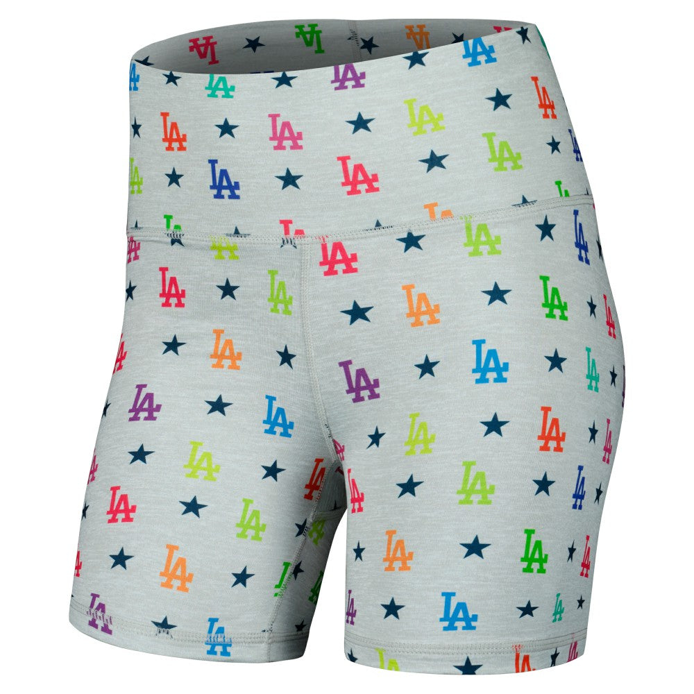Gray Los Angeles Dodgers Terez Women's TLC Rainbow Shorts