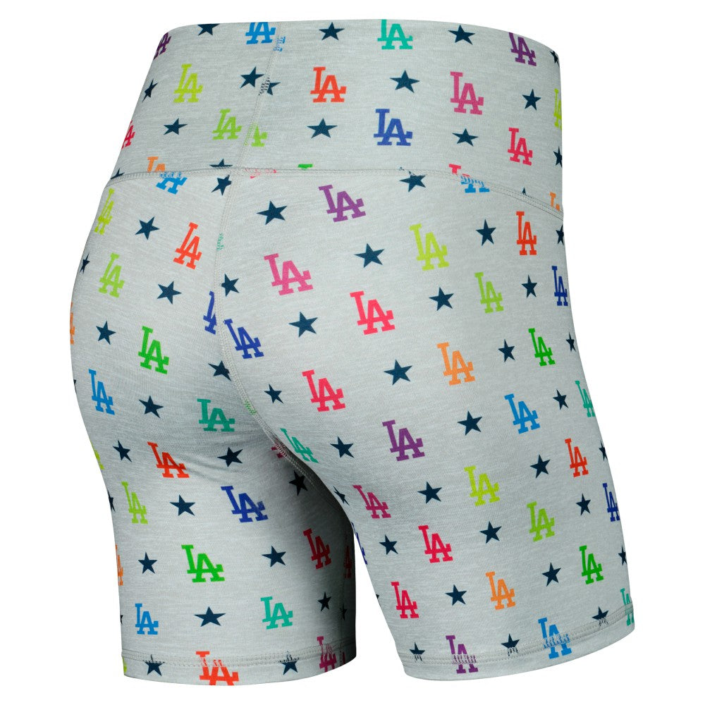 Gray Los Angeles Dodgers Terez Women's TLC Rainbow Shorts