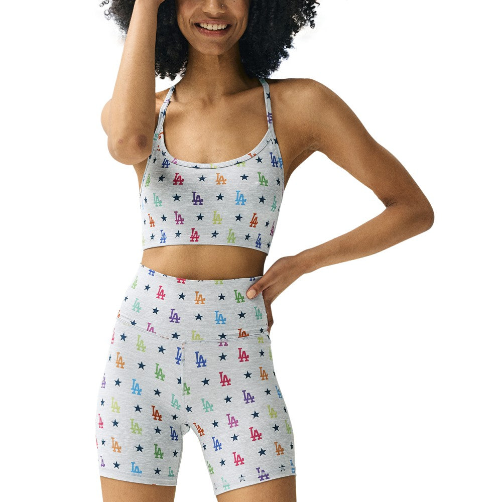 Gray Los Angeles Dodgers Terez Women's TLC Rainbow Shorts