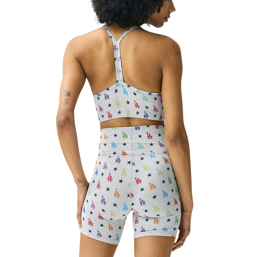 Gray Los Angeles Dodgers Terez Women's TLC Rainbow Shorts