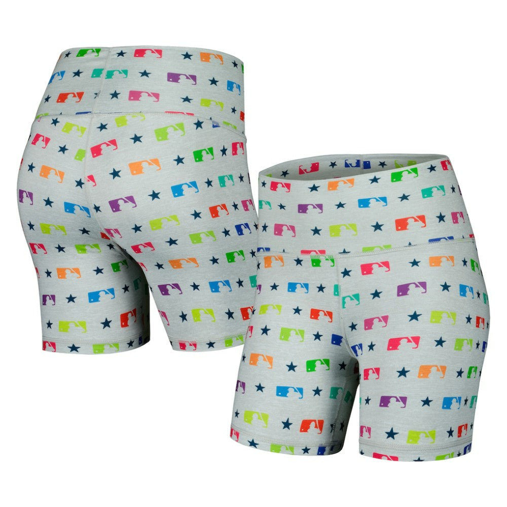 Gray MLB Merchandise Terez Women's TLC Rainbow Shorts
