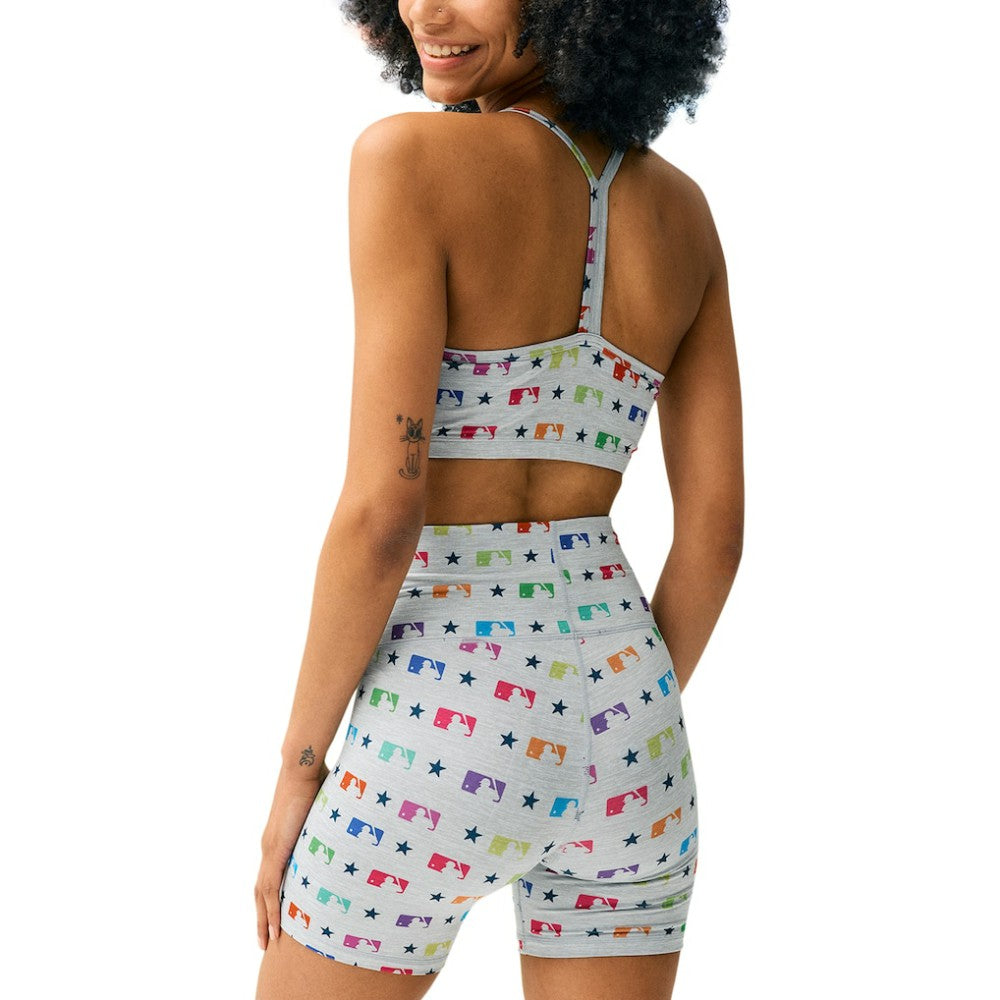 Gray MLB Merchandise Terez Women's TLC Rainbow Shorts