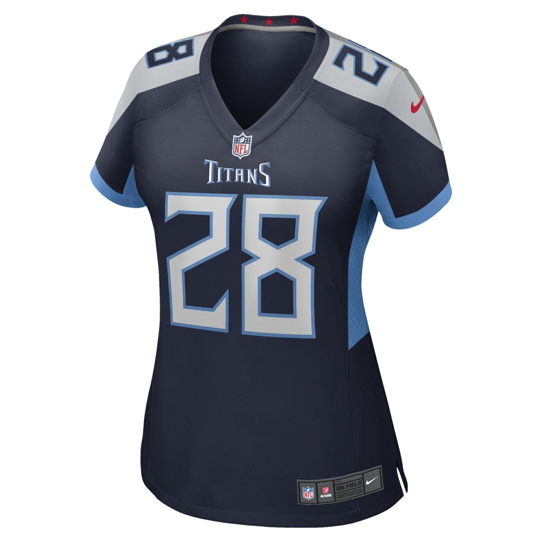 Chris Johnson  Women's Retired Player Game Jersey - Tennessee Titans Jerseys