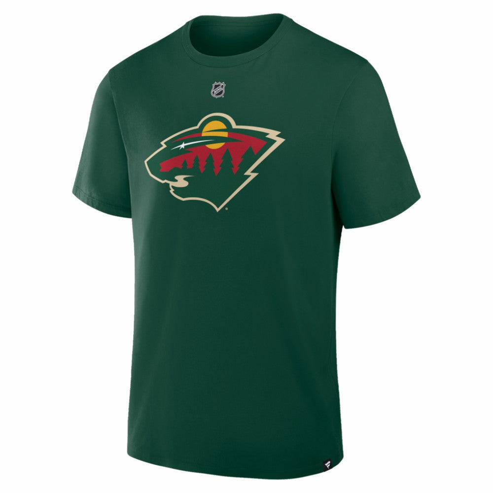 NHL Quinn Hughes Minnesota Wild Fanatics Authentic Stack Name & Number T-Shirt