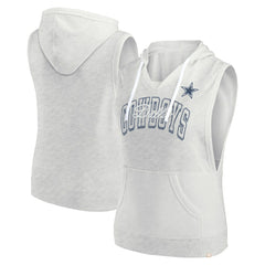 Women's Lounge Script Sleeveless V-Neck Pullover Hoodie - Dallas Cowboys Hoodies