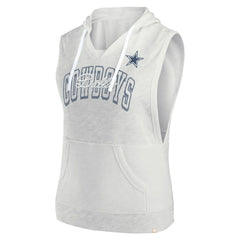 Women's Lounge Script Sleeveless V-Neck Pullover Hoodie - Dallas Cowboys Hoodies