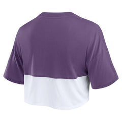 Women's Boxy Color Split Cropped T-Shirt - Baltimore Ravens T-shirts