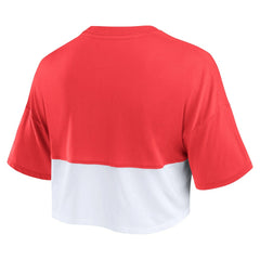 Women's Boxy Color Split Cropped T-Shirt - Kansas City Chiefs T-shirts