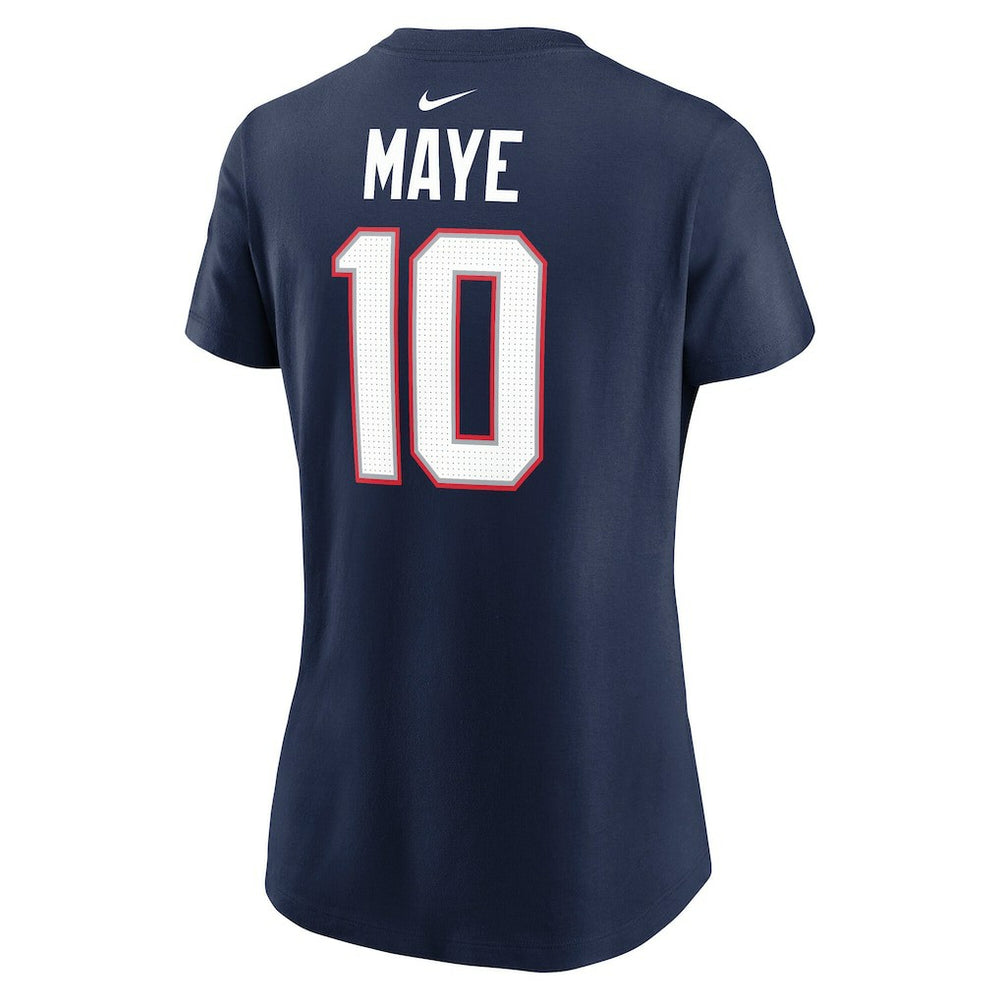 Drake Maye  Women's Super Bowl LX Patch Name & Number T-Shirt - New England Patriots T-shirts