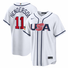 White Gunnar Henderson USA Baseball Nike 2026 World Baseball Classic Home Stadium Jersey