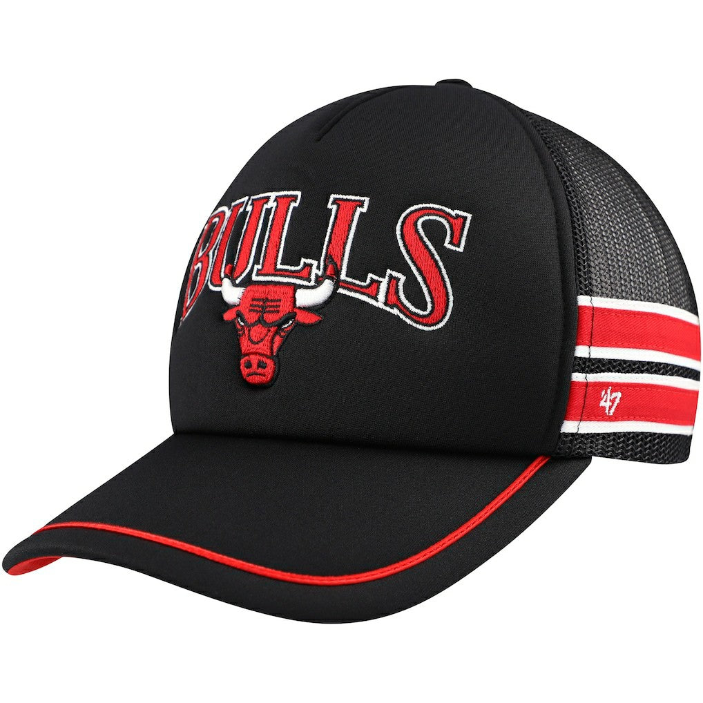 47 brand Chicago Bulls '47 Sidebrand Stripes Trucker Adjustable Hat