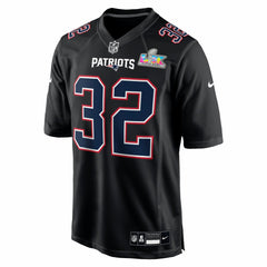 TreVeyon Henderson  Super Bowl LX Patch Carbon Fashion Game Jersey - New England Patriots Jerseys