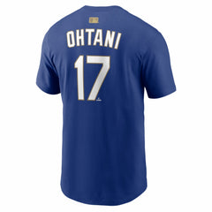 Royal Shohei Ohtani Los Angeles Dodgers Nike 2026 Gold Collection Name & Number T-Shirt