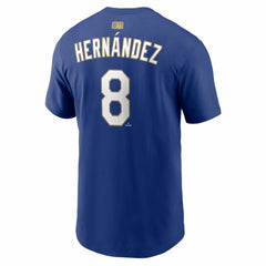 Navy Enrique Hernández Los Angeles Dodgers Nike 2026 Gold Collection Player Name & Number T-Shirt