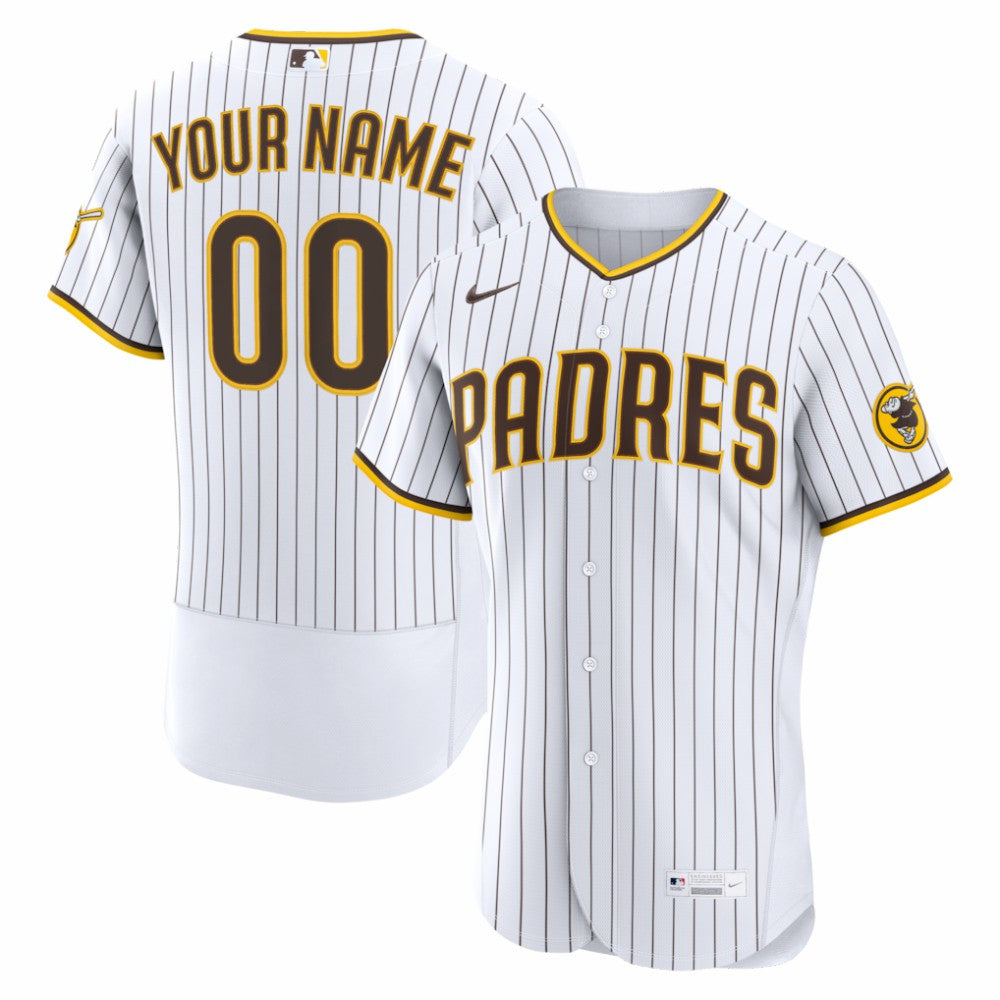 White San Diego Padres Nike Home Authentic Custom Jersey