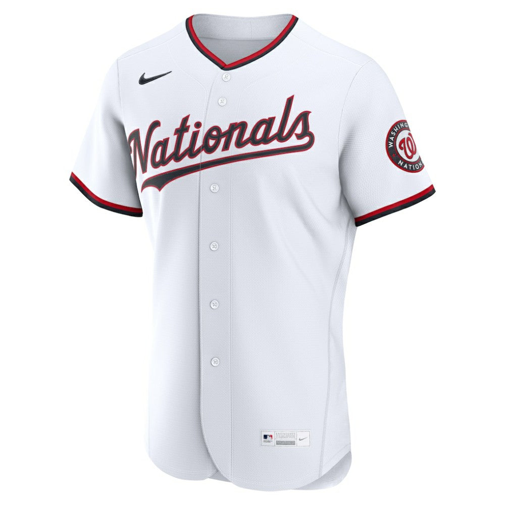 White Washington Nationals Nike Home Authentic Custom Jersey