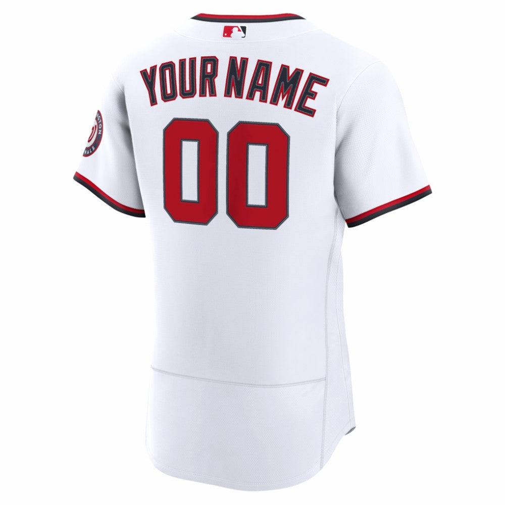 White Washington Nationals Nike Home Authentic Custom Jersey
