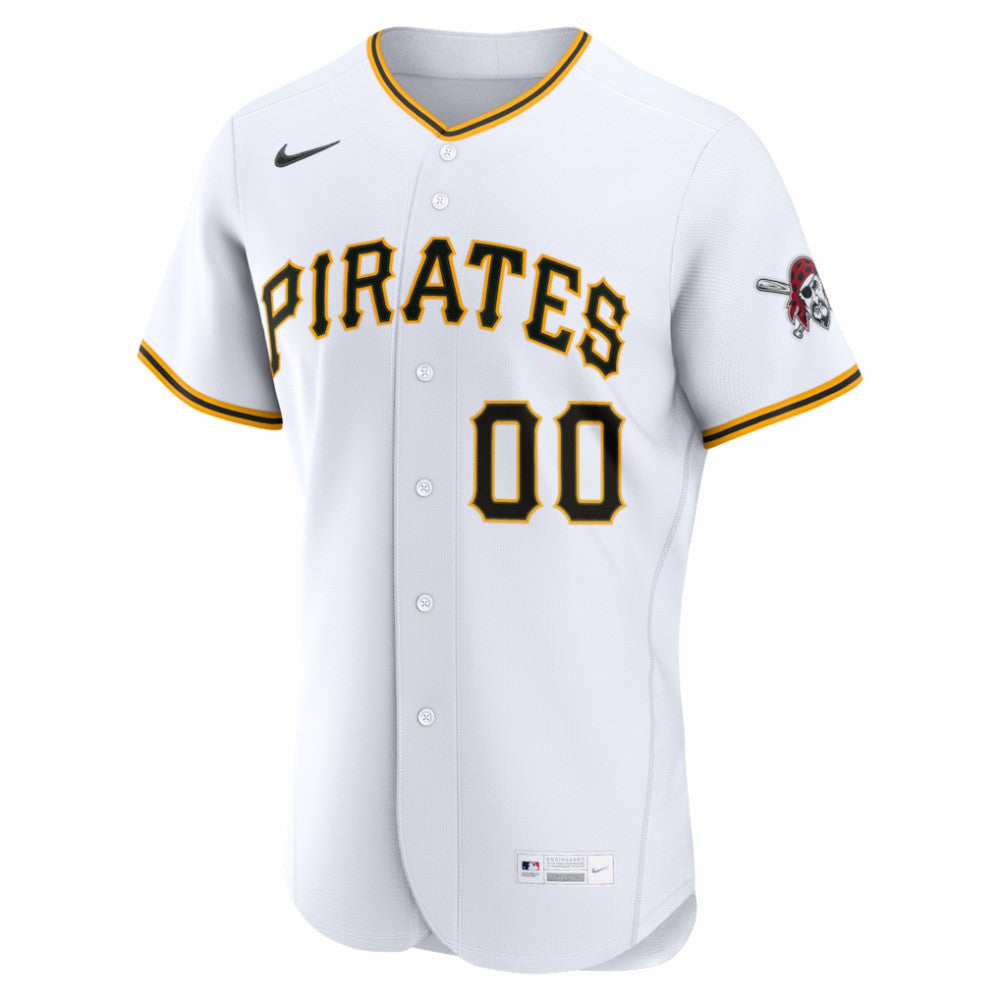 White Pittsburgh Pirates Nike Home Authentic Custom Jersey