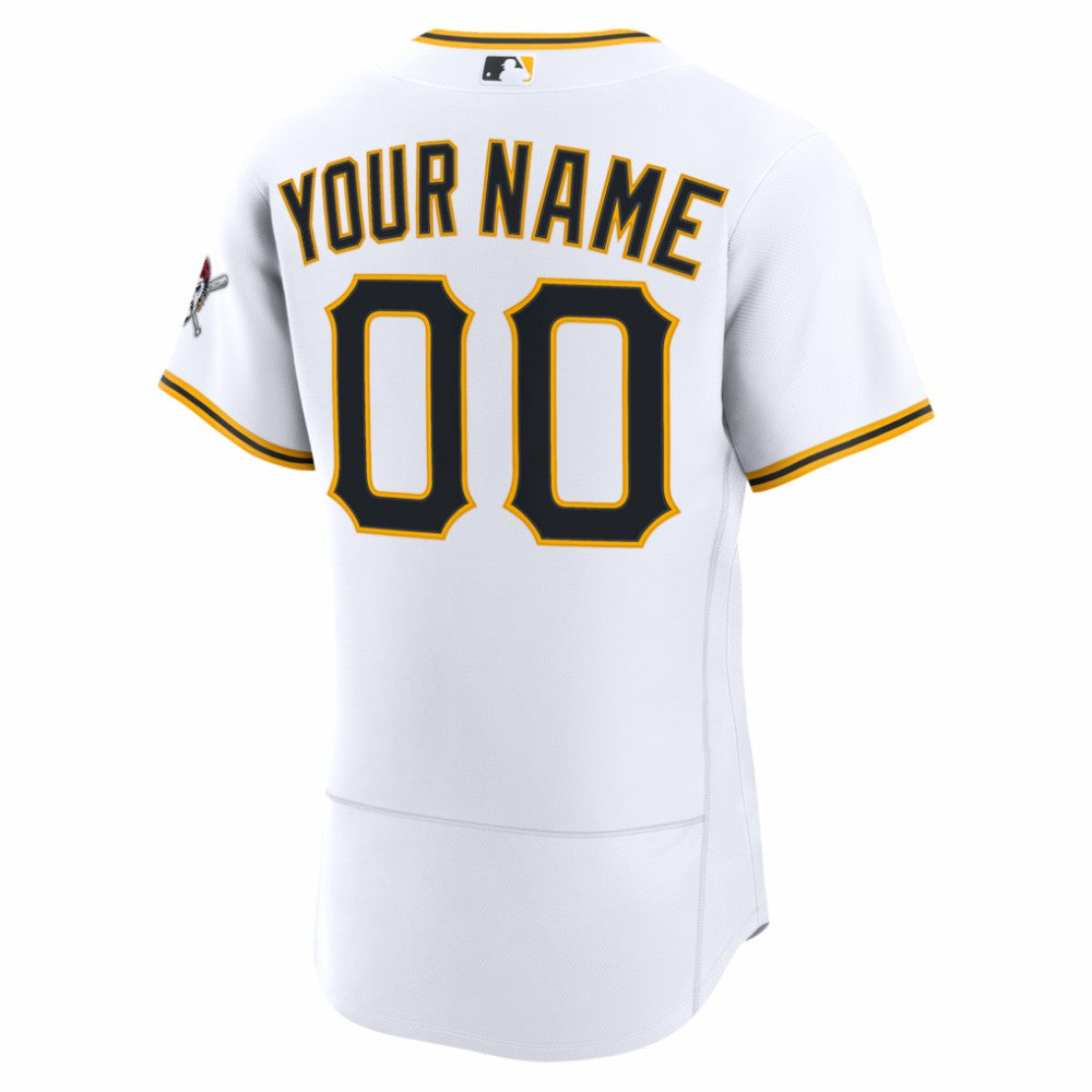 White Pittsburgh Pirates Nike Home Authentic Custom Jersey