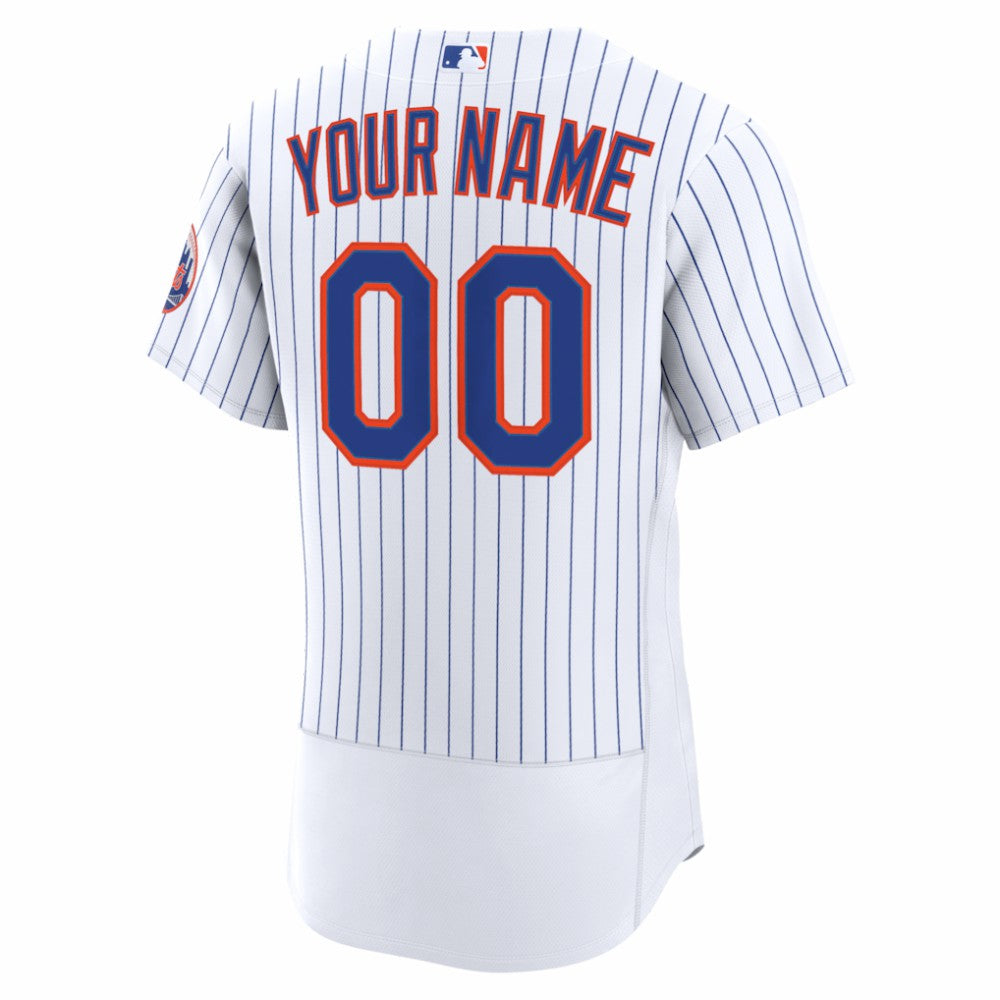 White New York Mets Nike Home Authentic Custom Jersey