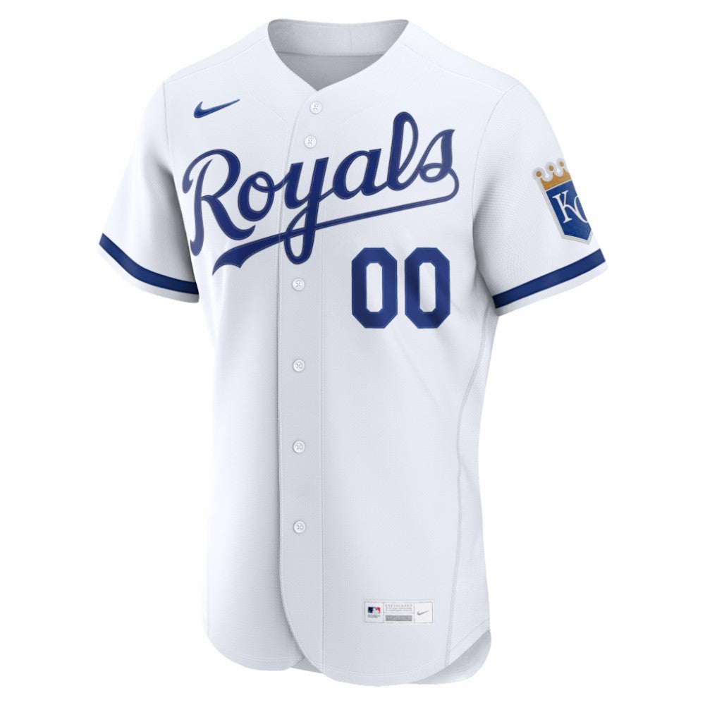 White Kansas City Royals Nike Home Authentic Custom Jersey